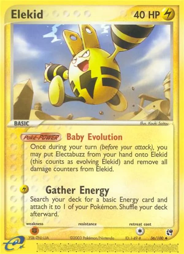 Elekid card in English