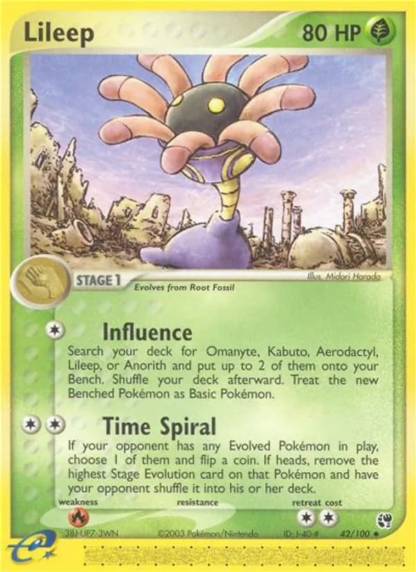 Lileep card in English