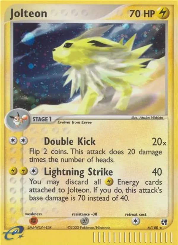 Jolteon card in English