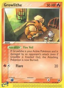 Growlithe card in English