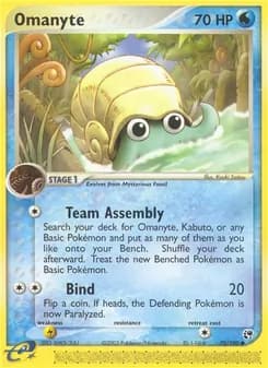 Omanyte card in English