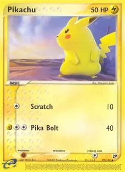 Pikachu card in English