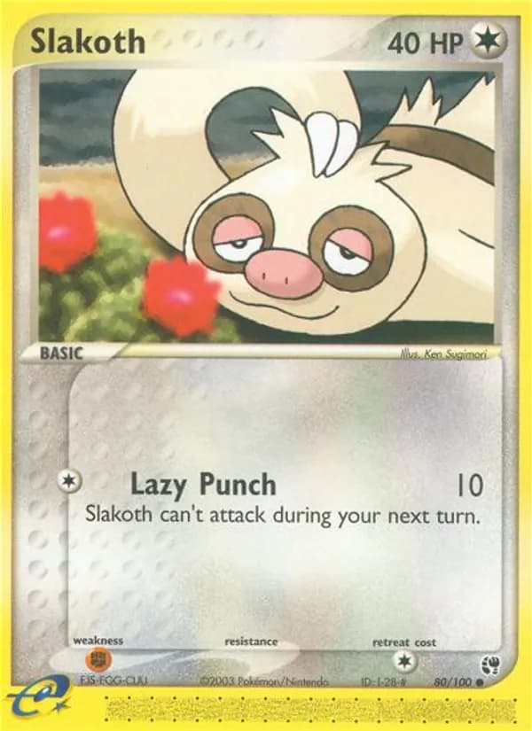 Slakoth card in English