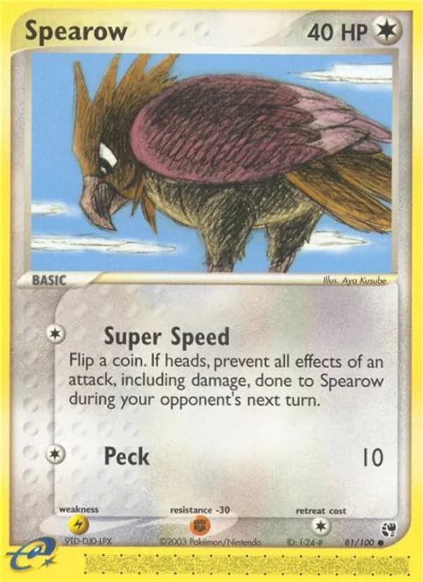 Spearow card in English