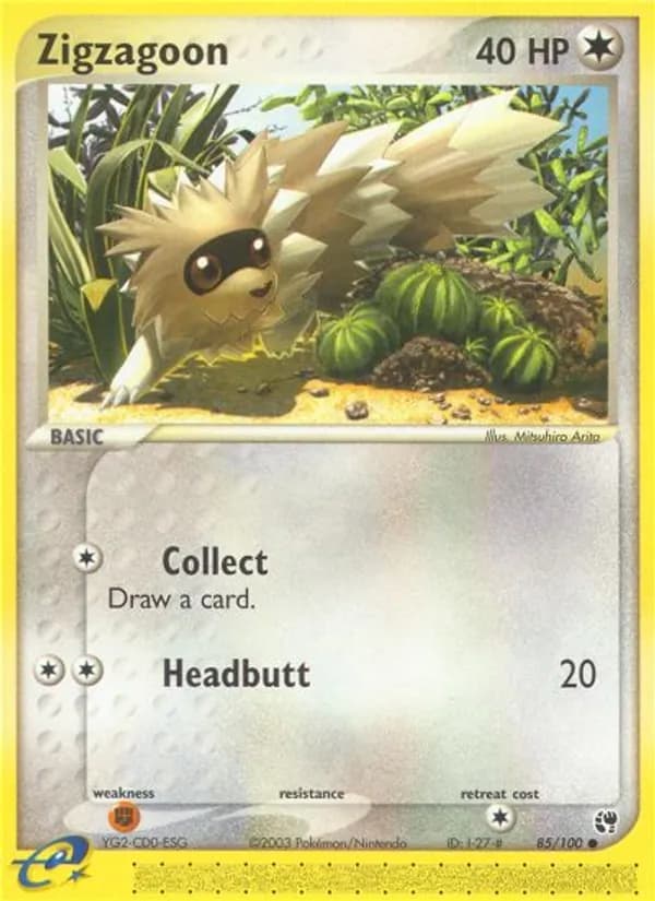 Zigzagoon card in English