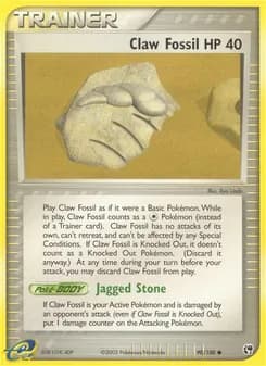 Claw Fossil card in English