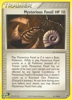 Mysterious Fossil card in English
