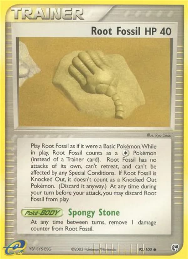 Root Fossil card in English