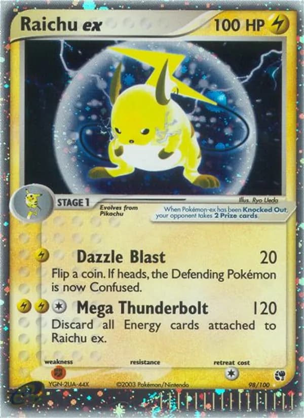 Raichu ex card in English