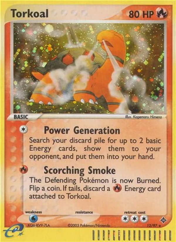 Torkoal card in English