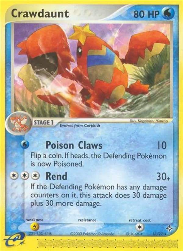 Crawdaunt card in English