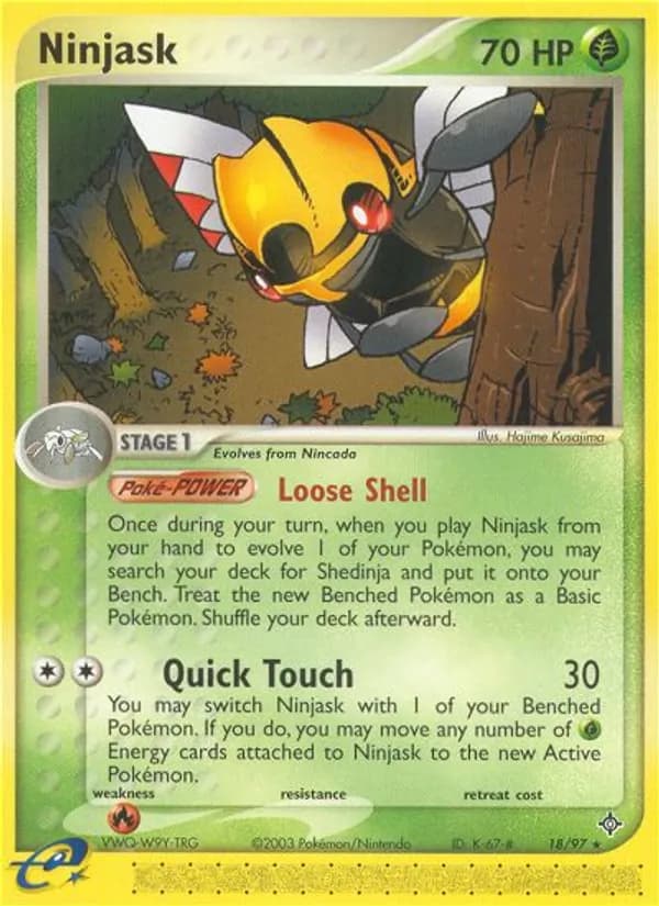 Ninjask card in English