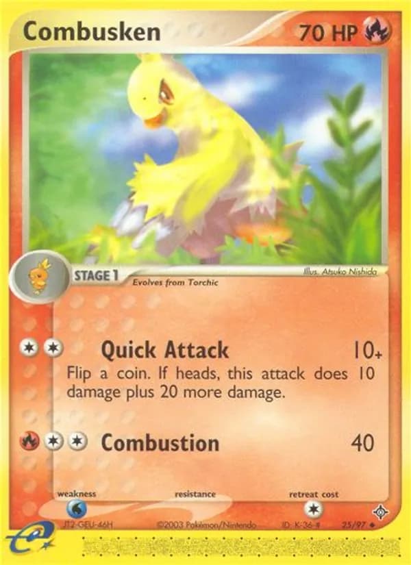 Combusken card in English