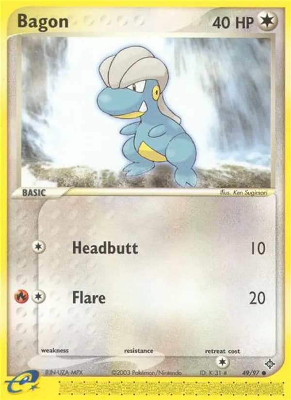 Bagon card in English