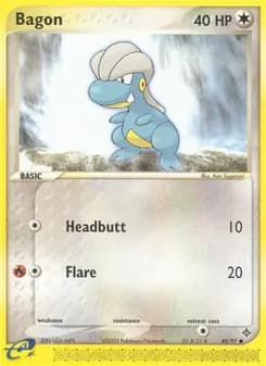 Bagon card in English