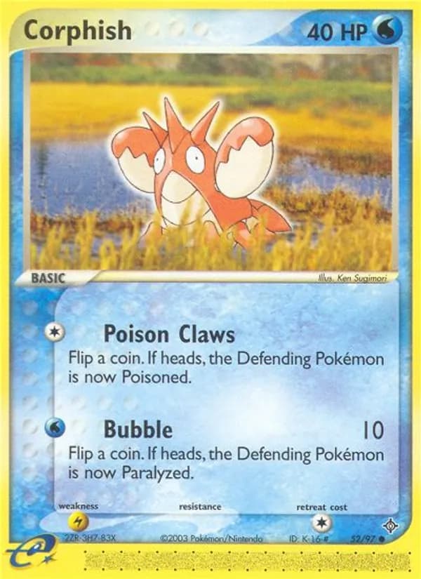 Corphish card in English