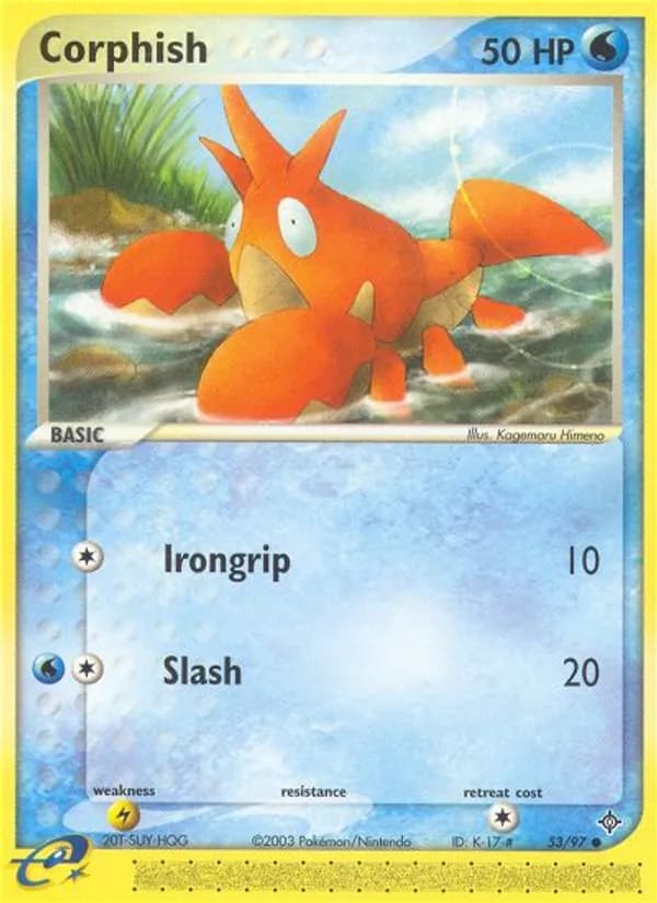 Corphish card in English