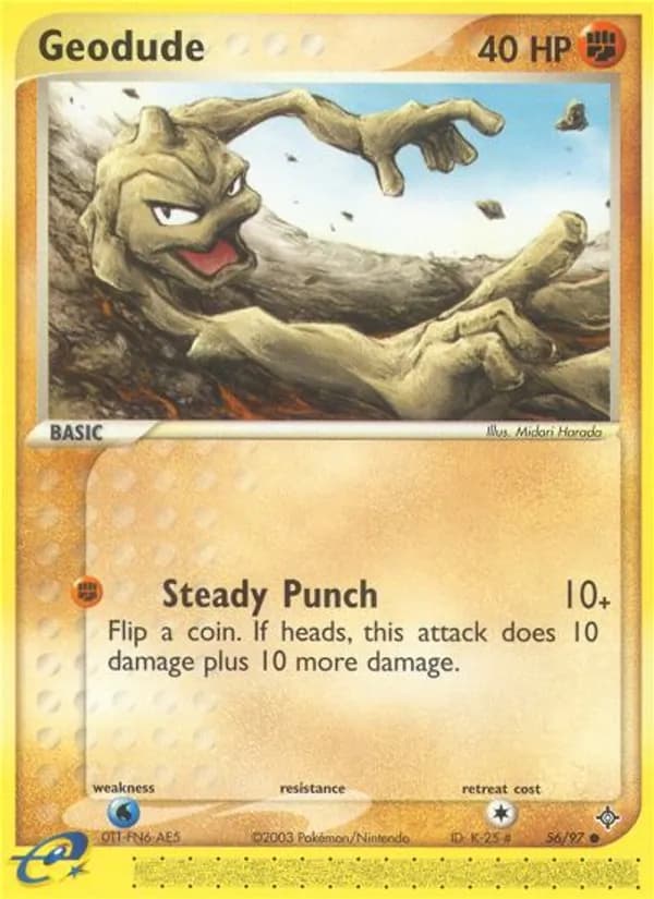 Geodude card in English