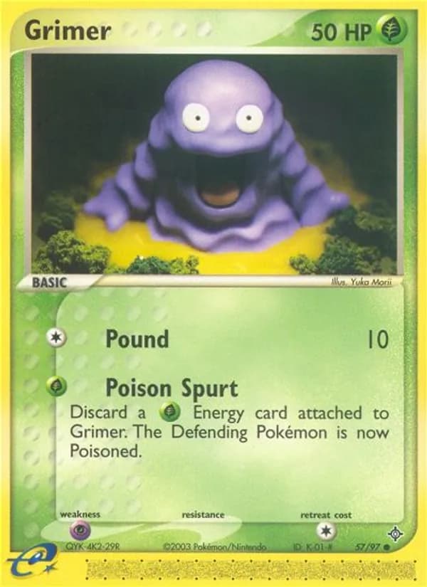 Grimer card in English