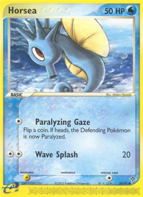 Horsea card in English