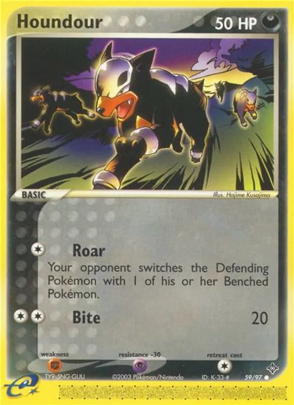 Houndour card in English
