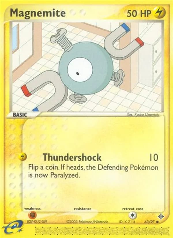 Magnemite card in English