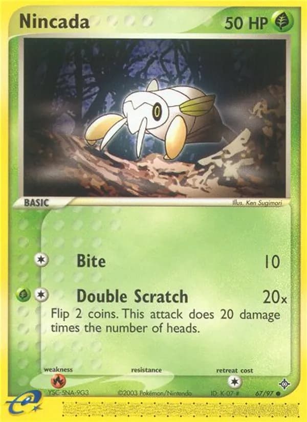 Nincada card in English