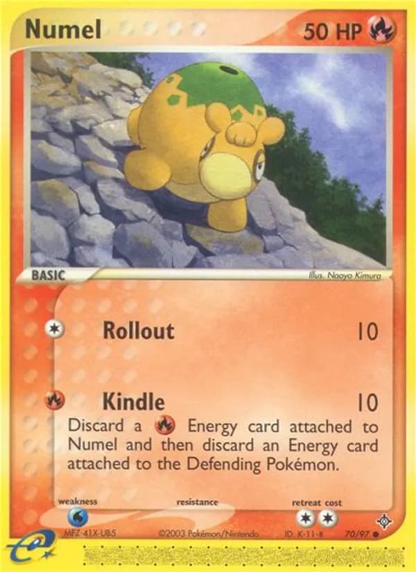 Numel card in English