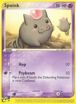 Spoink card in English