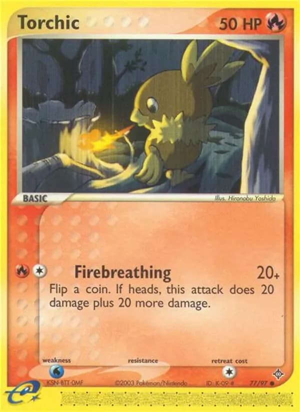 Torchic card in English