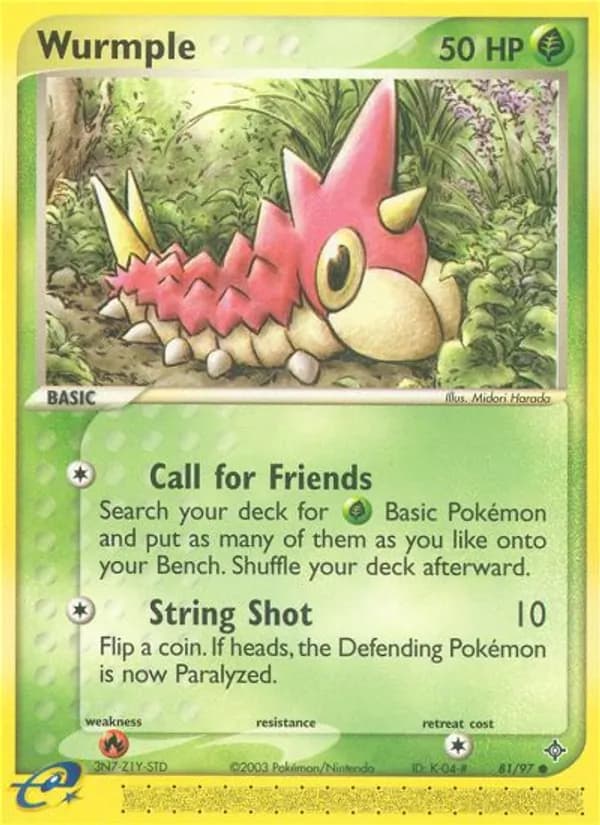 Wurmple card in English