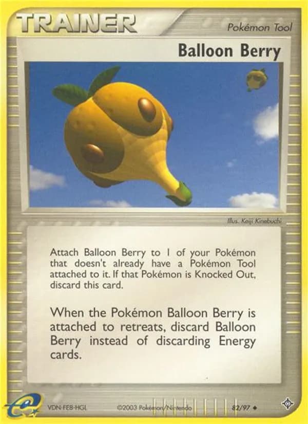 Balloon Berry card in English