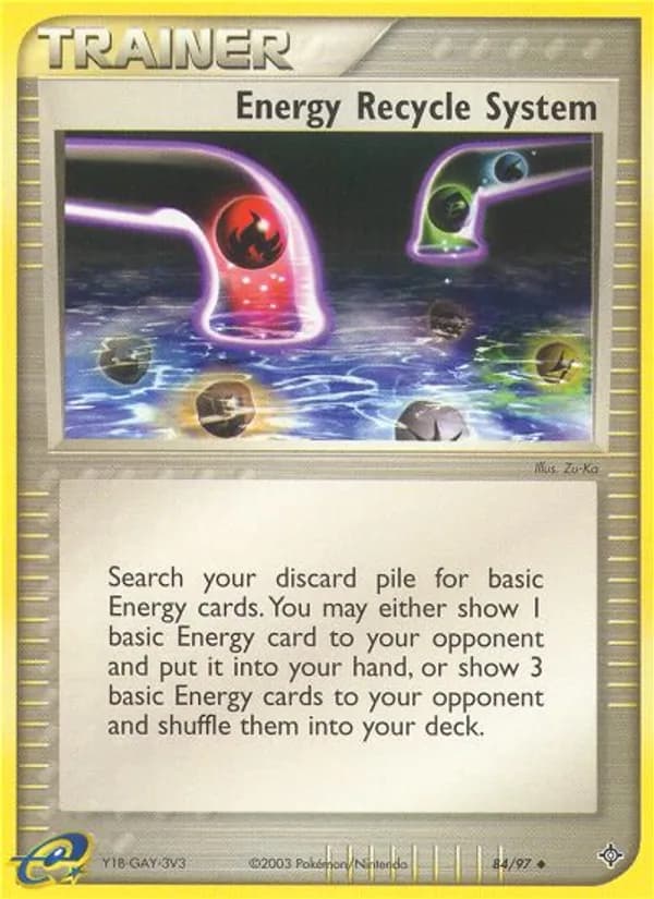 Energy Recycle System card in English