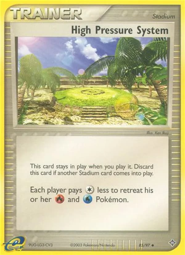 High Pressure System card in English