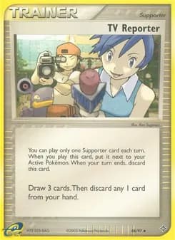 TV Reporter card in English