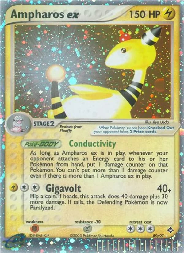 Ampharos ex card in English