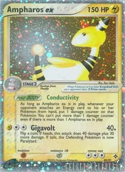 Ampharos ex card in English