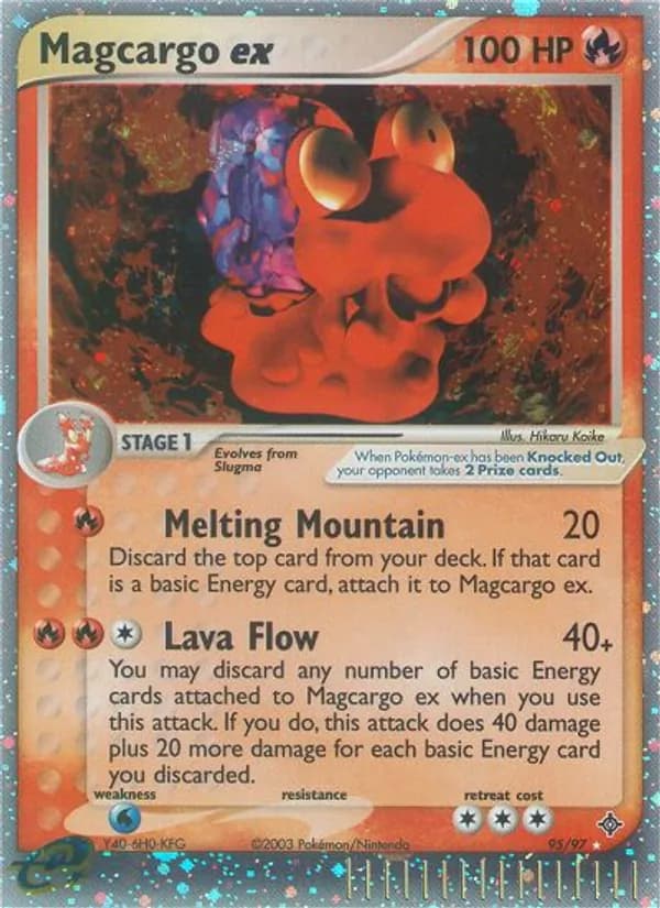 Magcargo ex card in English