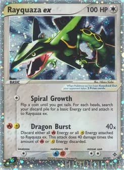 Rayquaza ex card in English