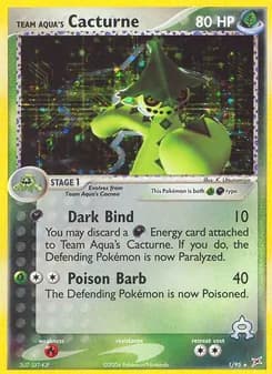 Team Aqua's Cacturne card in English