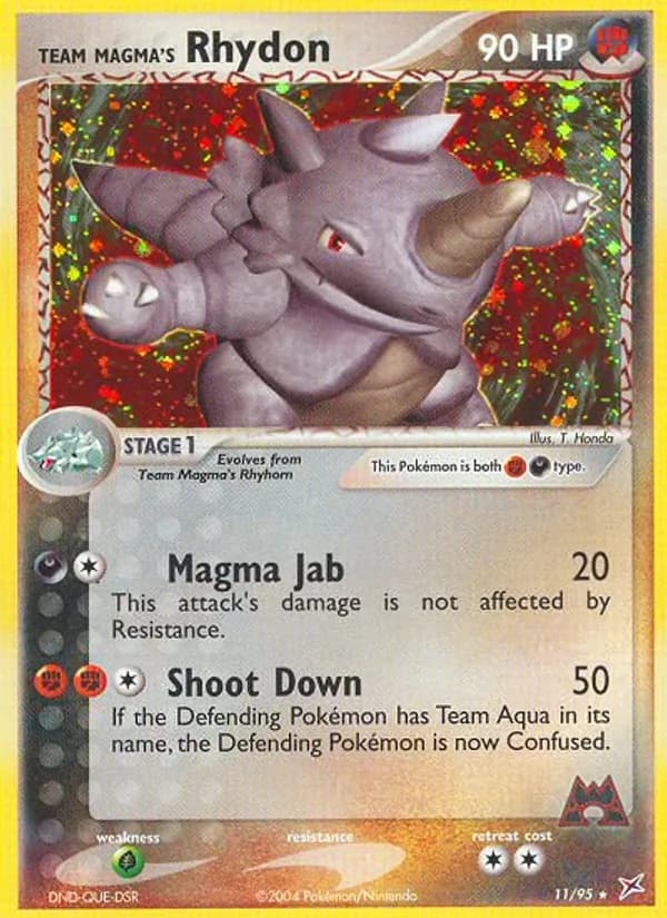 Team Magma's Rhydon card in English
