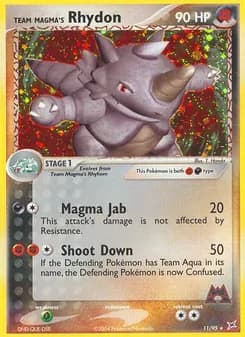 Team Magma's Rhydon card in English