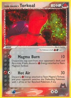 Team Magma's Torkoal card in English