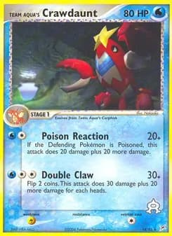 Team Aqua's Crawdaunt card in English