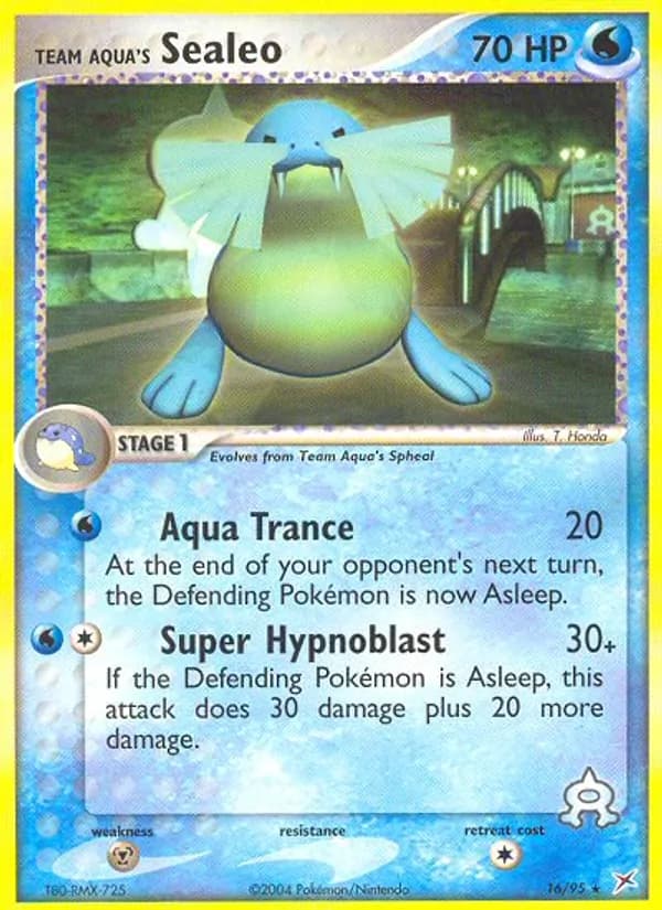 Team Aqua's Sealeo card in English