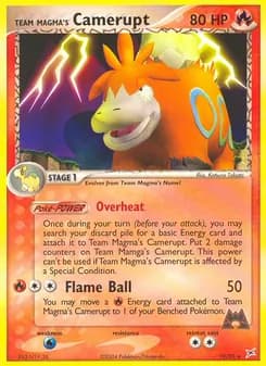 Team Magma's Camerupt card in English