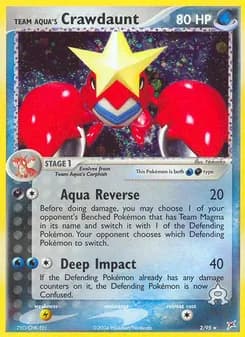 Team Aqua's Crawdaunt card in English