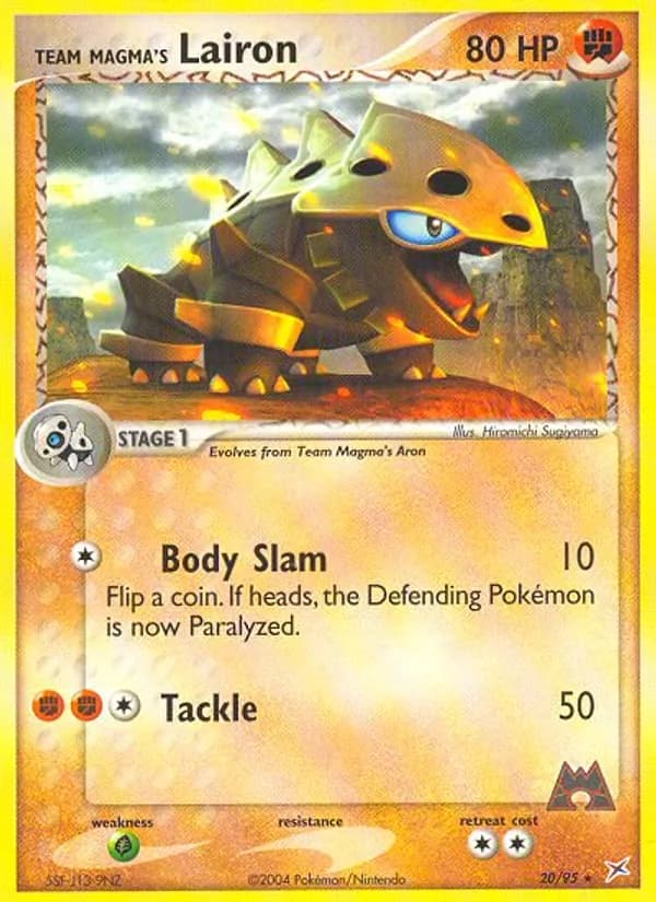 Team Magma's Lairon card in English