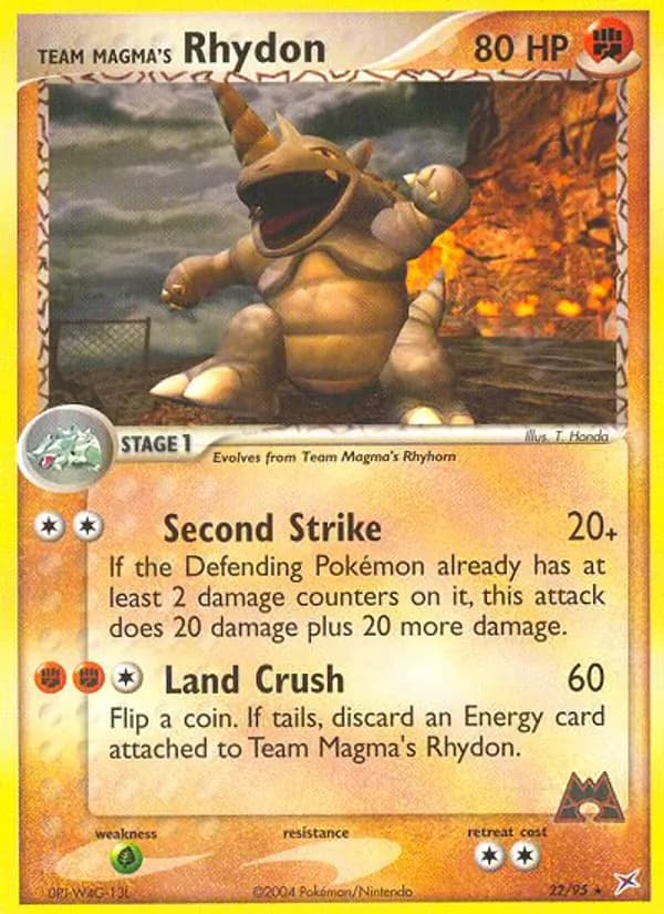 Team Magma's Rhydon card in English