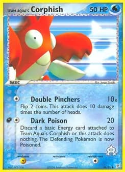 Team Aqua's Corphish card in English